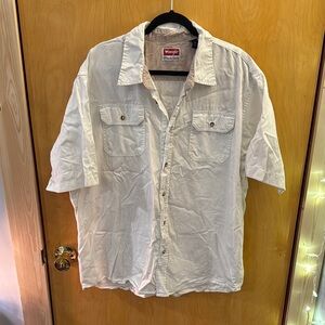 Wrangler White Casual Button Down Shirt